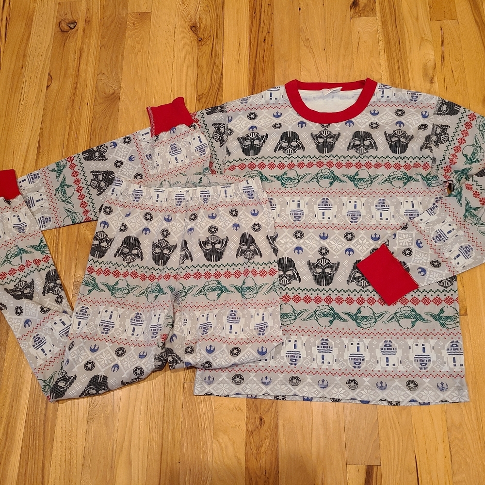 EUC Hanna Andersson Adult Men's Star Wars Christmas Pajamas Small Medium holiday